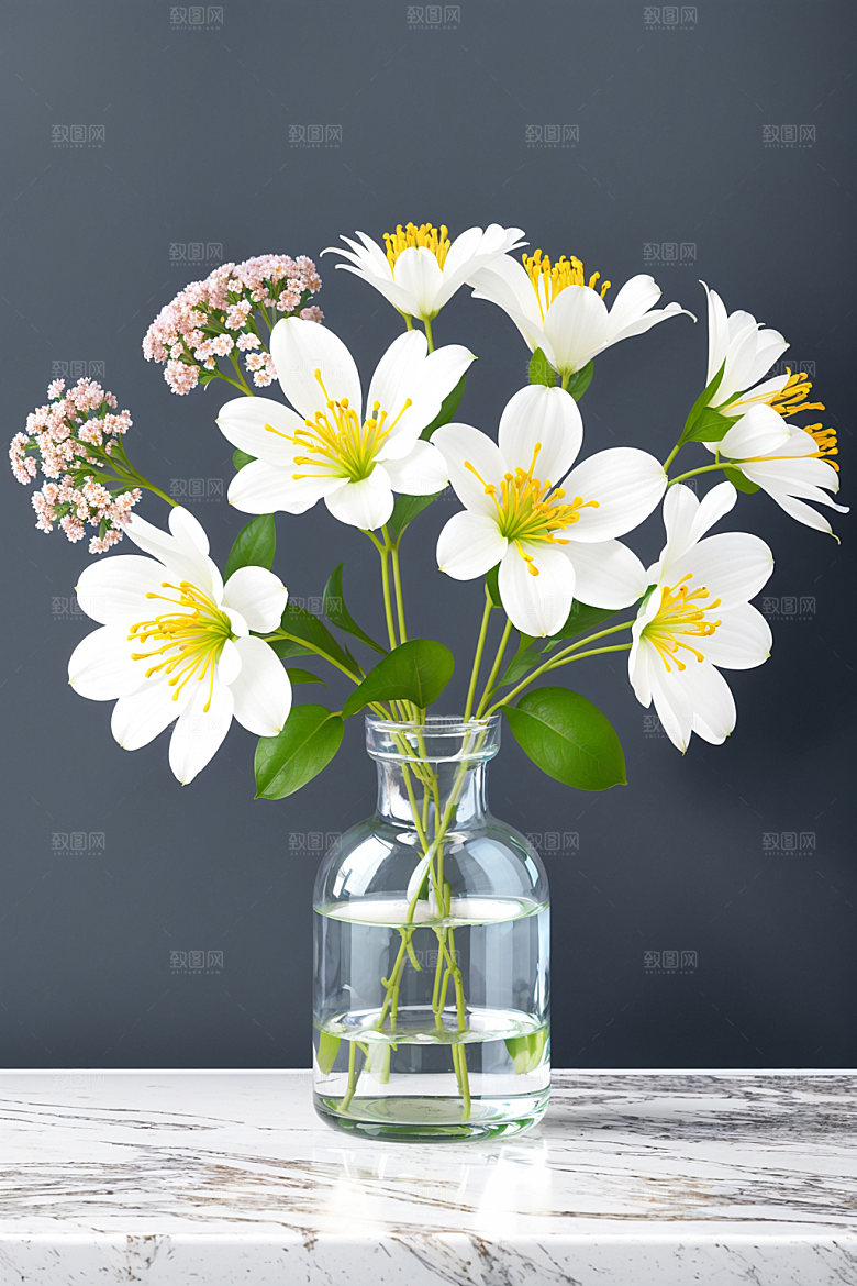 家居花瓶装饰氛围感摄影图