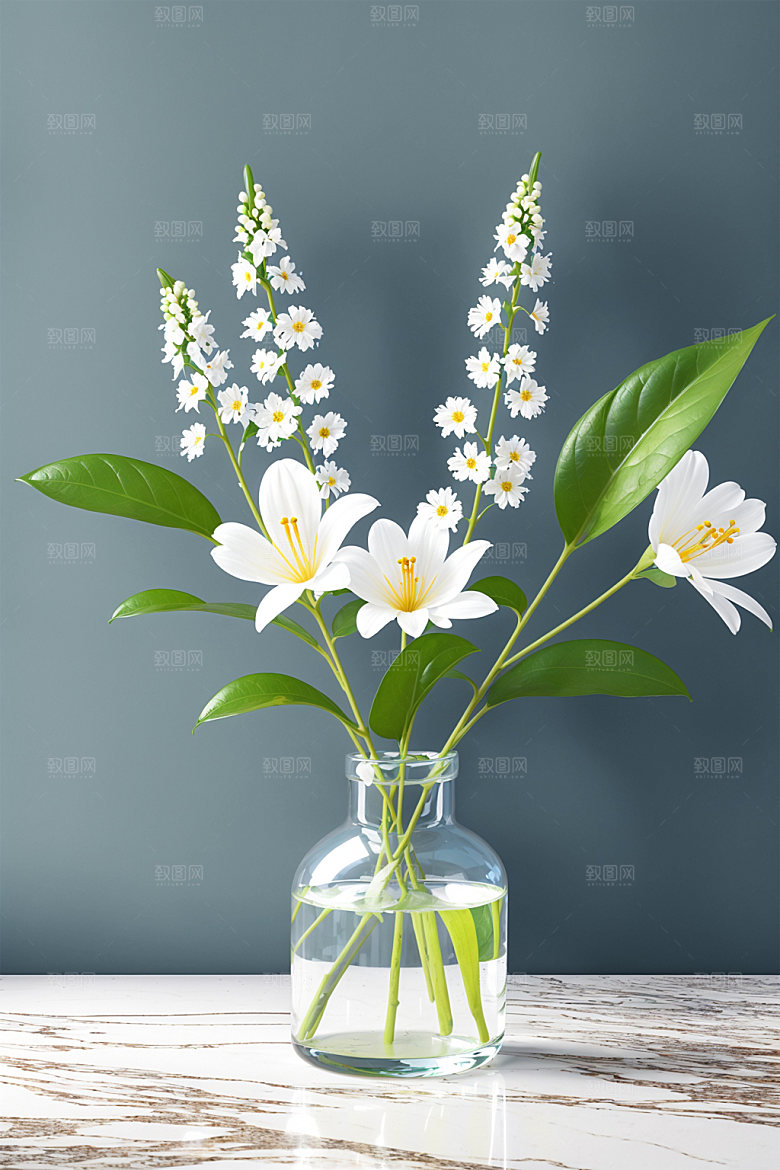 家居花瓶装饰雅致摄影图