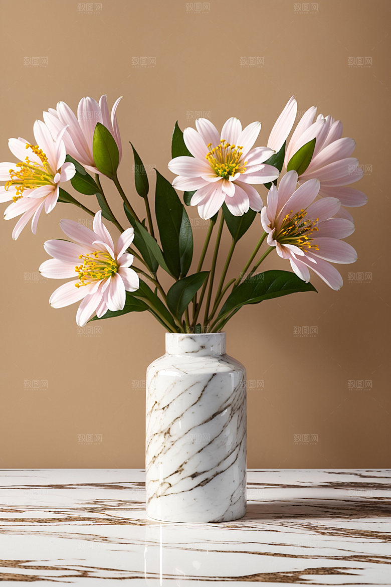 家居花瓶雅致插画摄影图