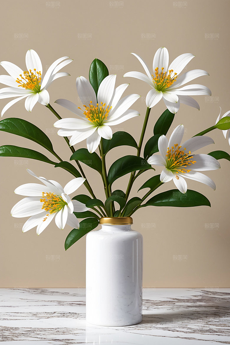 家居花瓶装饰雅致摄影图