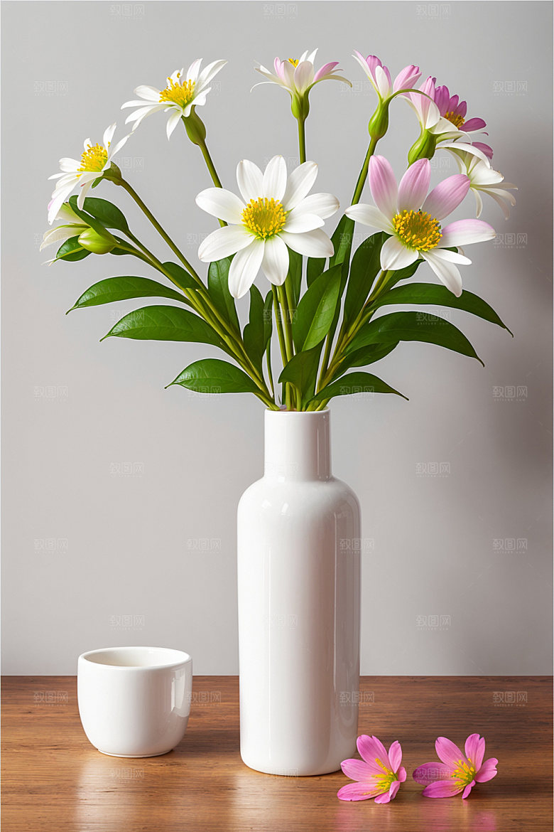 家居花瓶布置软装摄影图