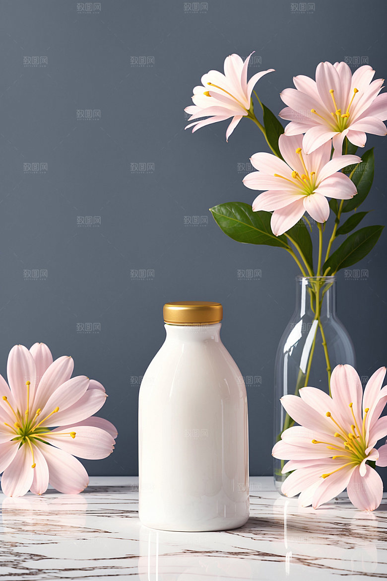 家居花瓶高清插画摄影图