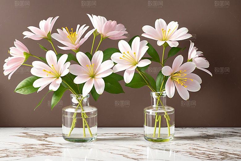 家居花瓶插画氛围感摄影图