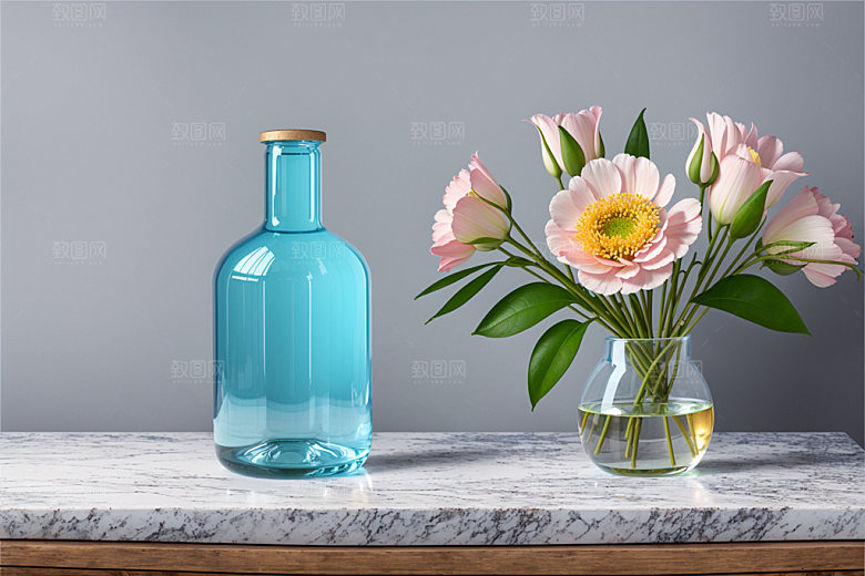 家居花瓶高清插画摄影图