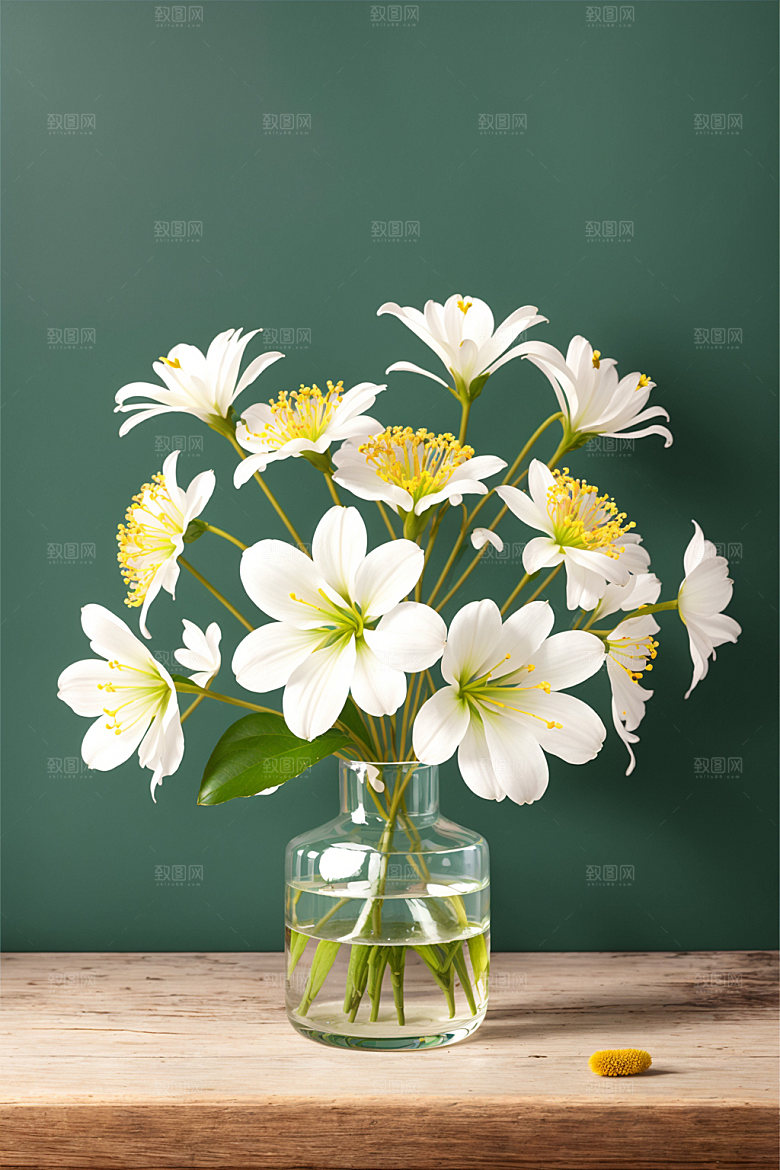 家居花瓶插画高清摄影图