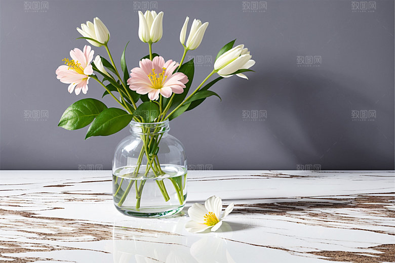 家居花瓶软装雅致摄影图