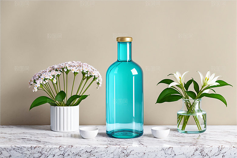 家居花瓶雅致氛围感摄影图