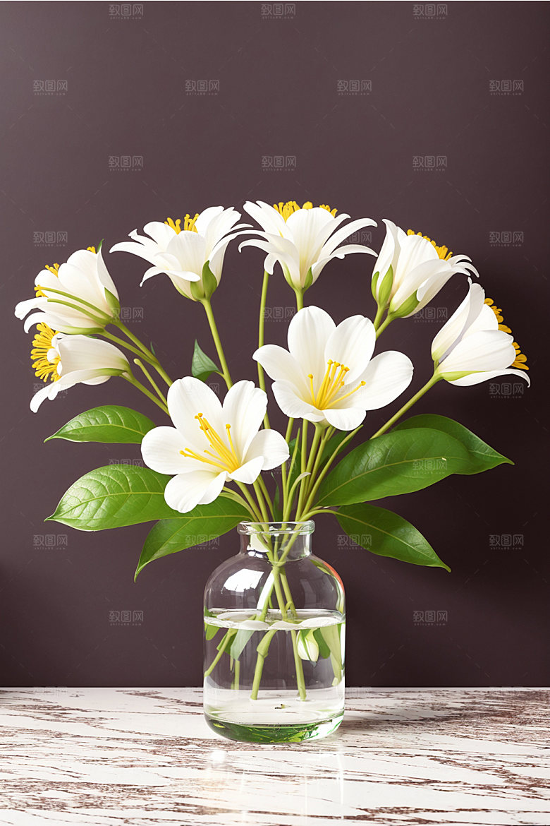 家居花瓶软装插画摄影图