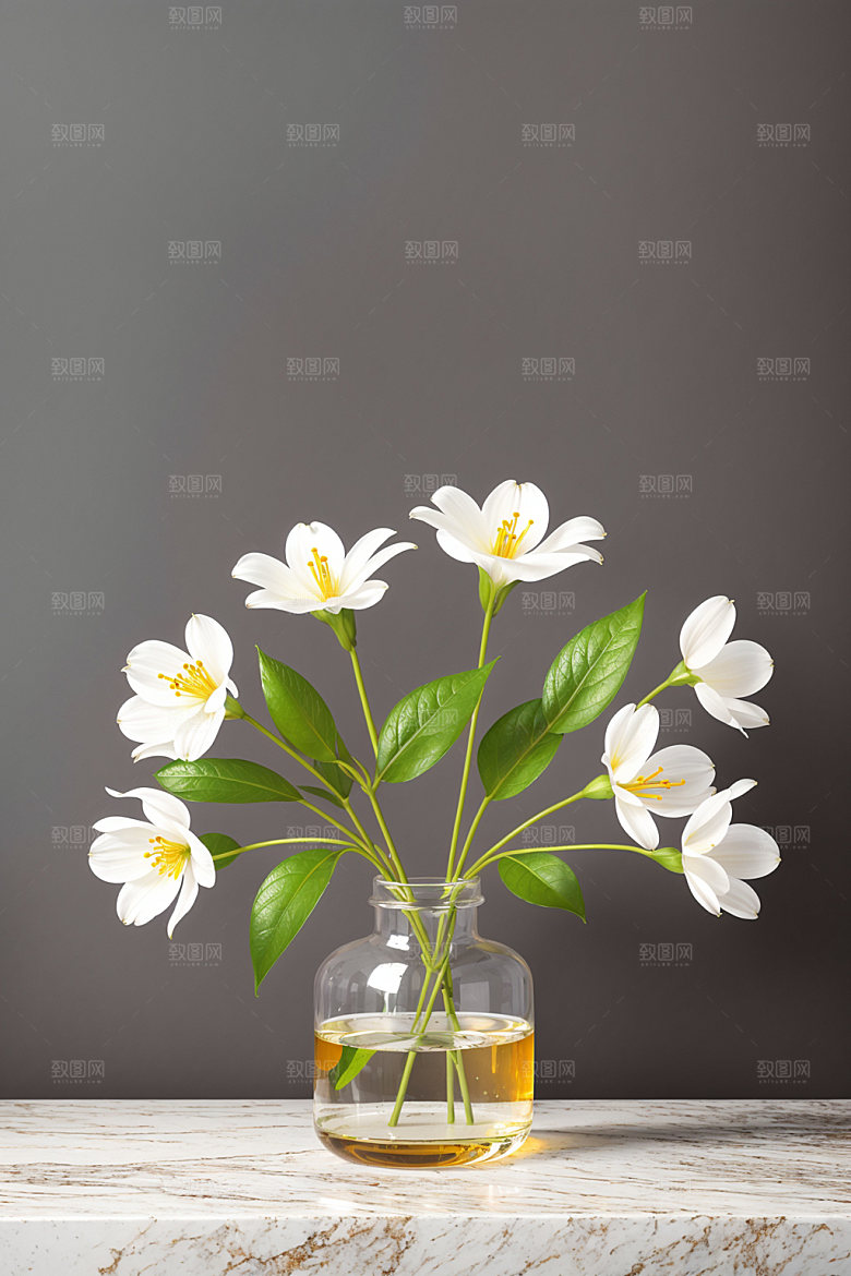 家居花瓶插画雅致摄影图