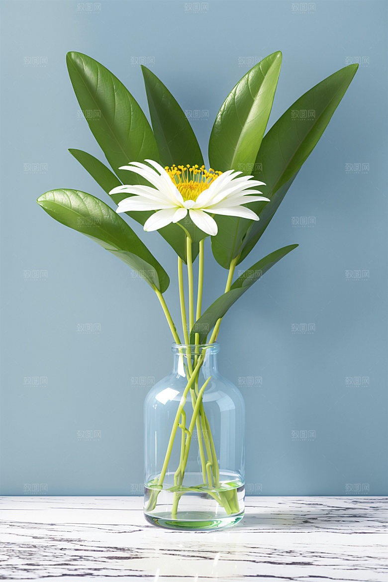 家居花瓶高清鲜切花摄影图