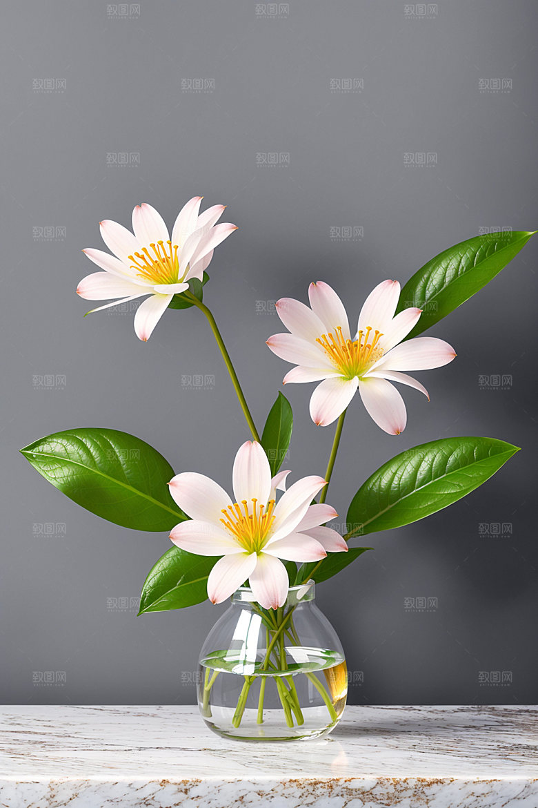 家居花瓶插画布置摄影图