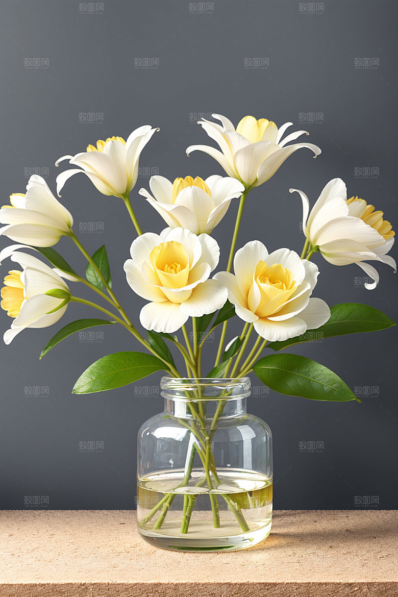 家居花瓶装饰雅致摄影图
