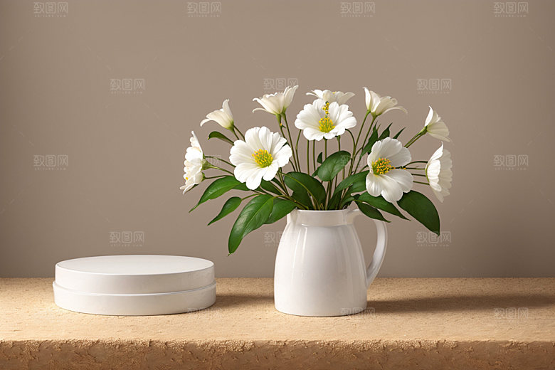 家居花瓶布置氛围感摄影图