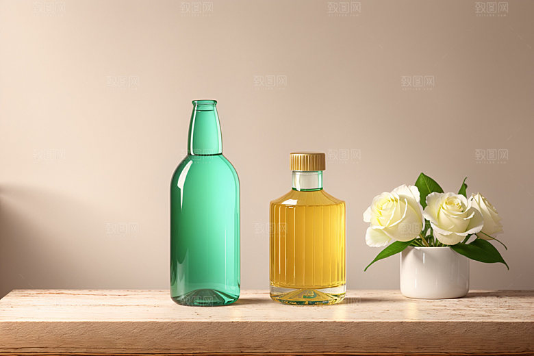 家居花瓶鲜切花高清摄影图
