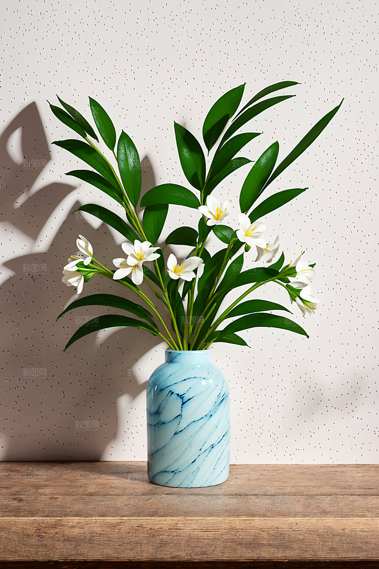 家居花瓶鲜切花室内摄影图