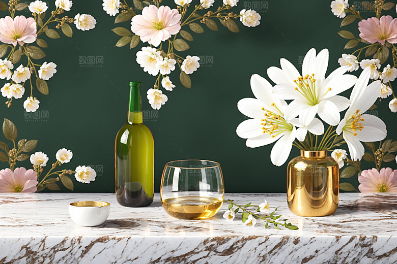 家居花瓶雅致高清摄影图