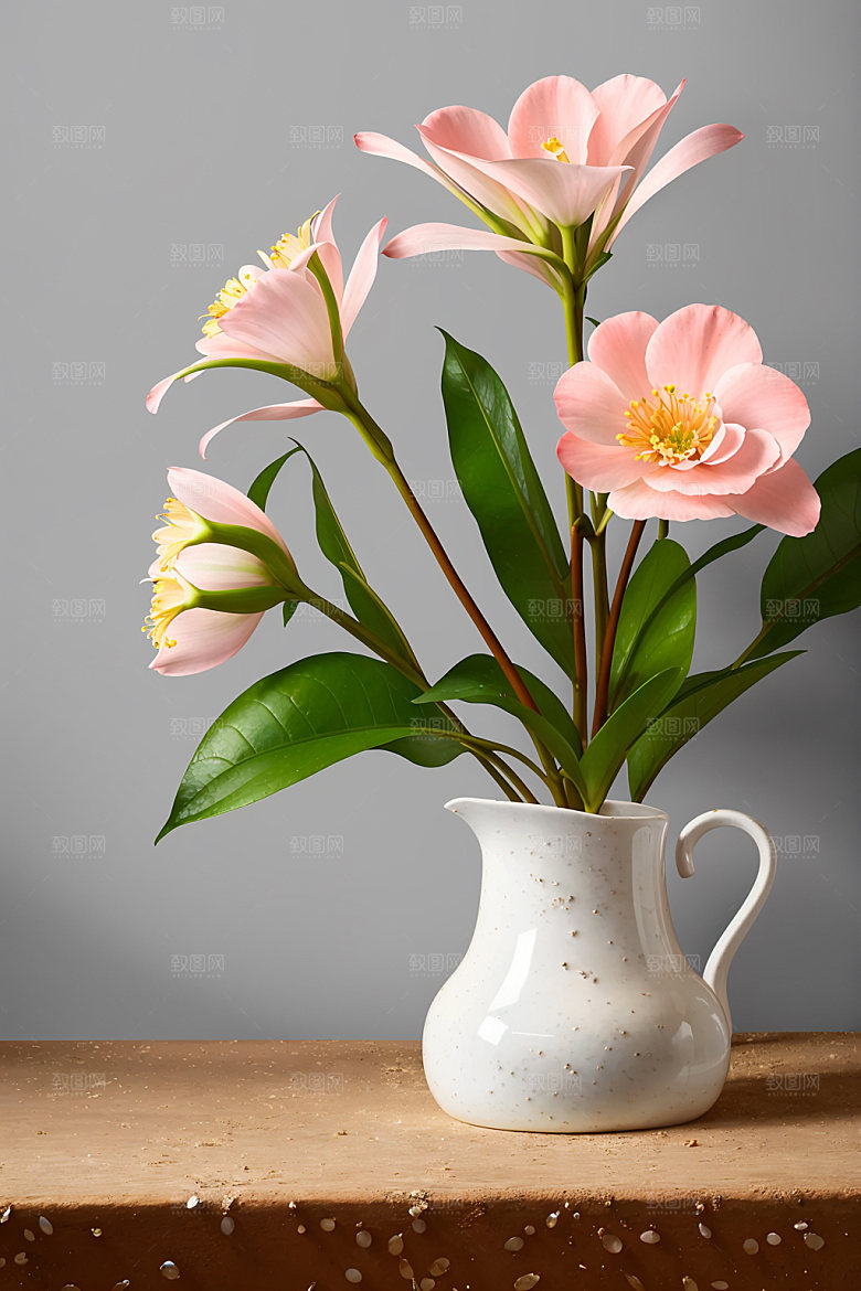 家居花瓶雅致高清摄影图
