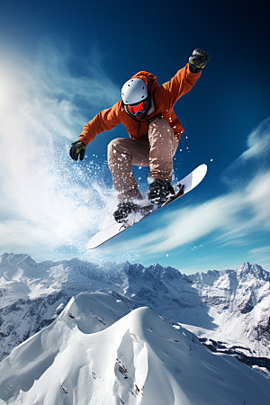 冬季滑雪极限运动空中起跳矢量素材