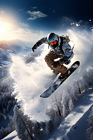 冬季滑雪户外人物摄影矢量素材