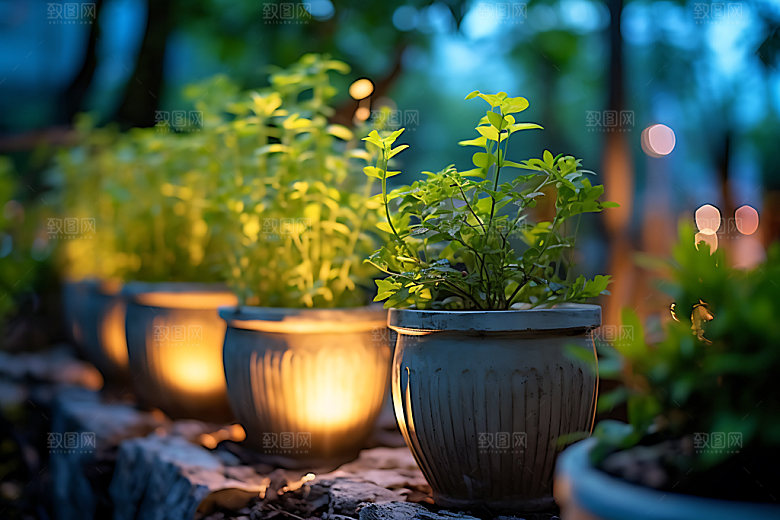 花草绿色盆栽摄影图