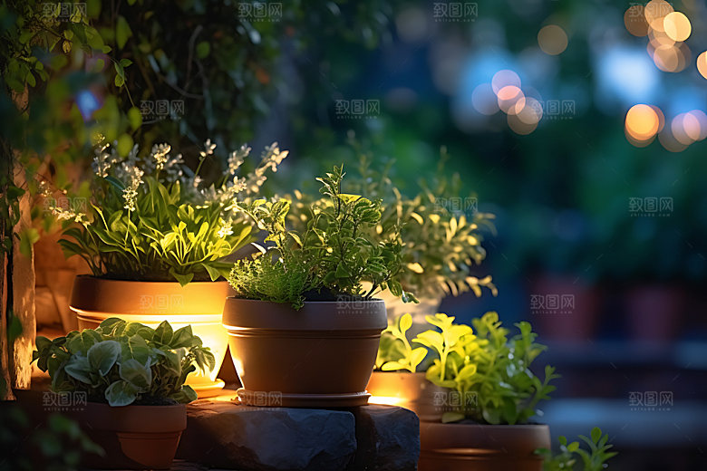 花草园艺盆栽摄影图