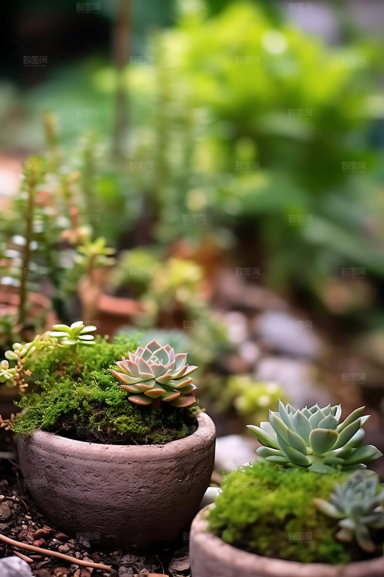 花草绿色清新摄影图