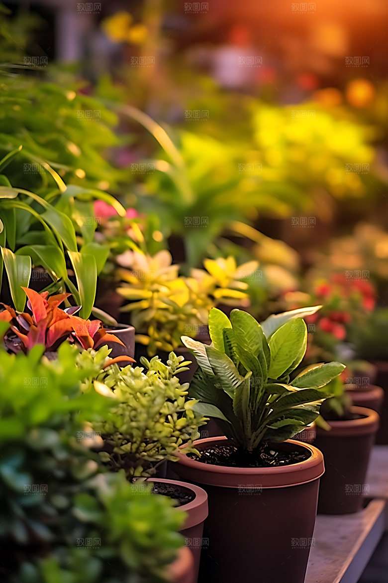 花草绿色花园绿植摄影图