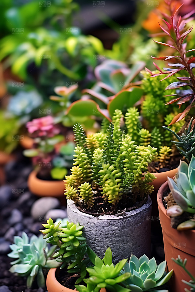 花草盆栽绿色摄影图