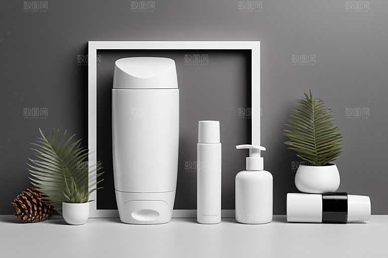 护肤品3D模型样机