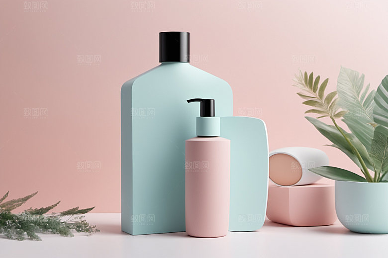 护肤品瓶子模型样机