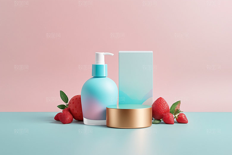 护肤品简洁3D样机