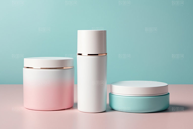 护肤品立体模型样机