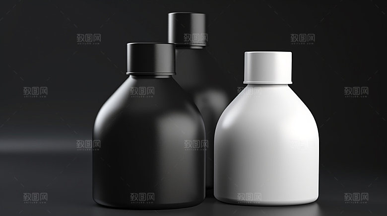 化妆品瓶子模型样机