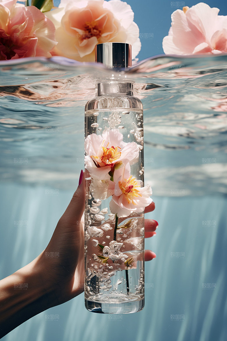 化妆品水润唯美摄影图