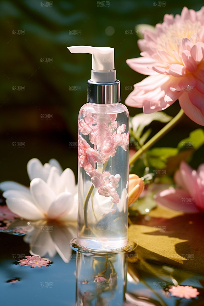 化妆品唯美护肤品摄影图