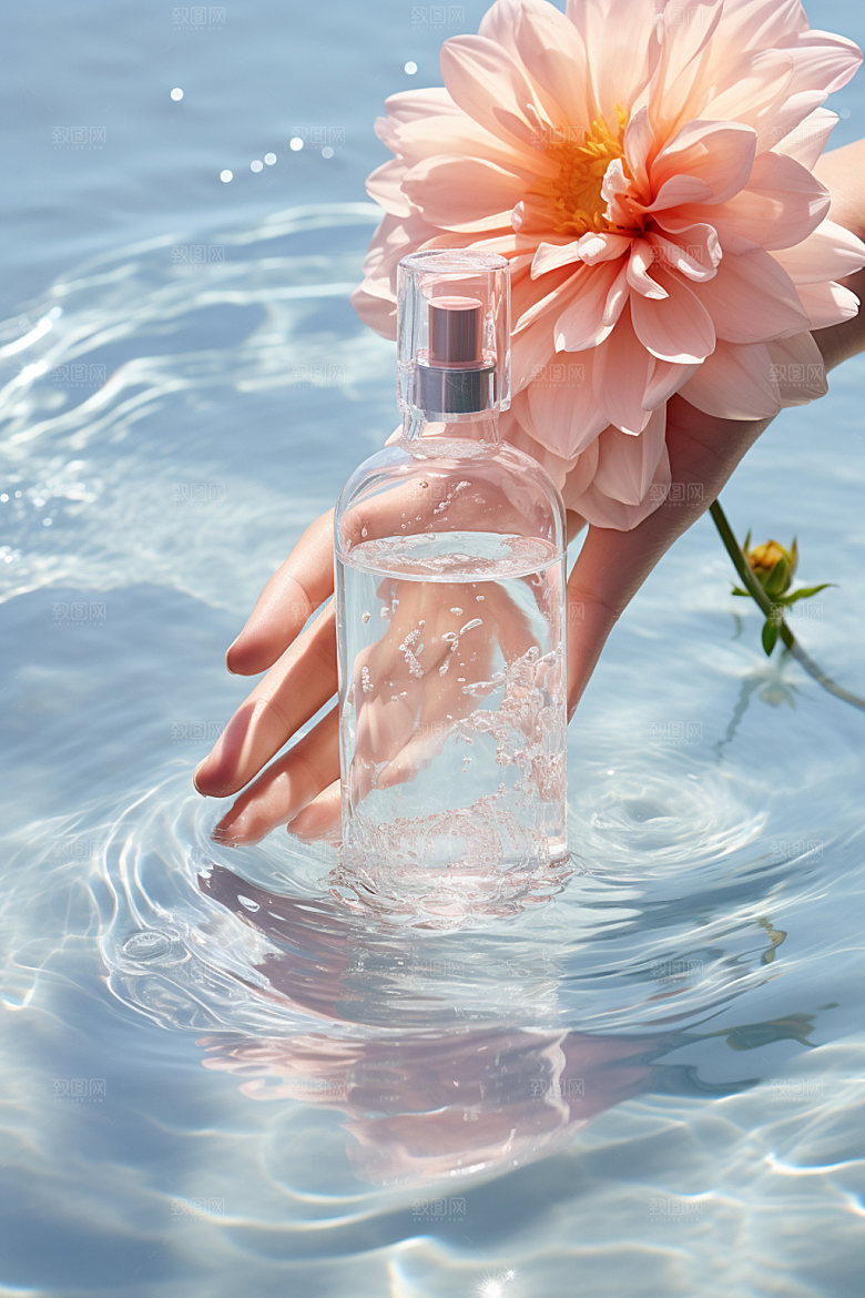 化妆品水润唯美摄影图