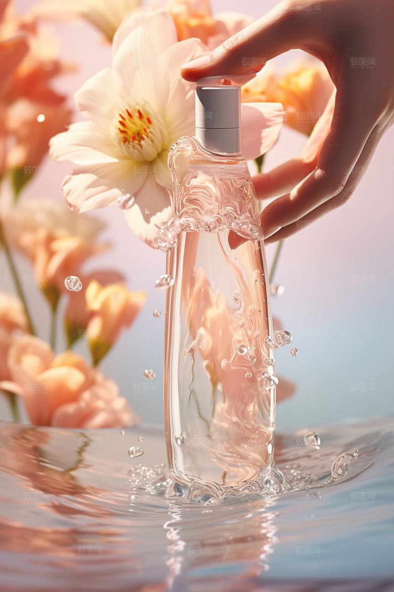 化妆品水润香水摄影图