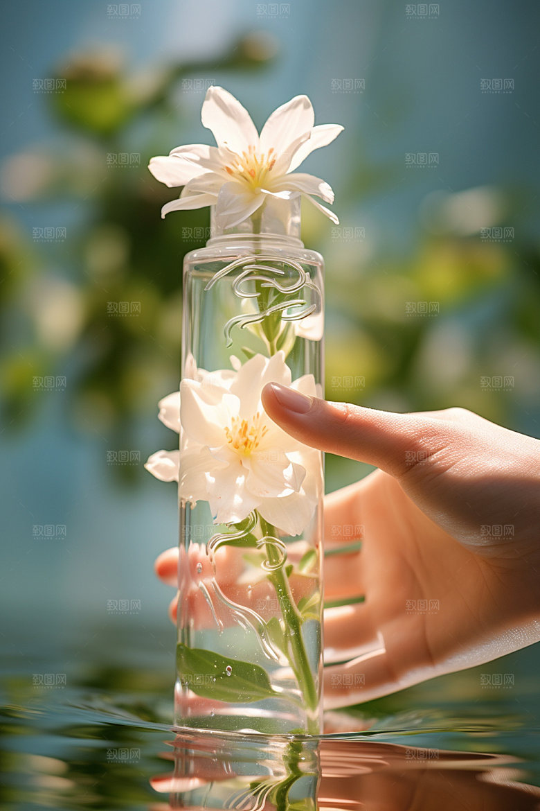 化妆品创意水润摄影图