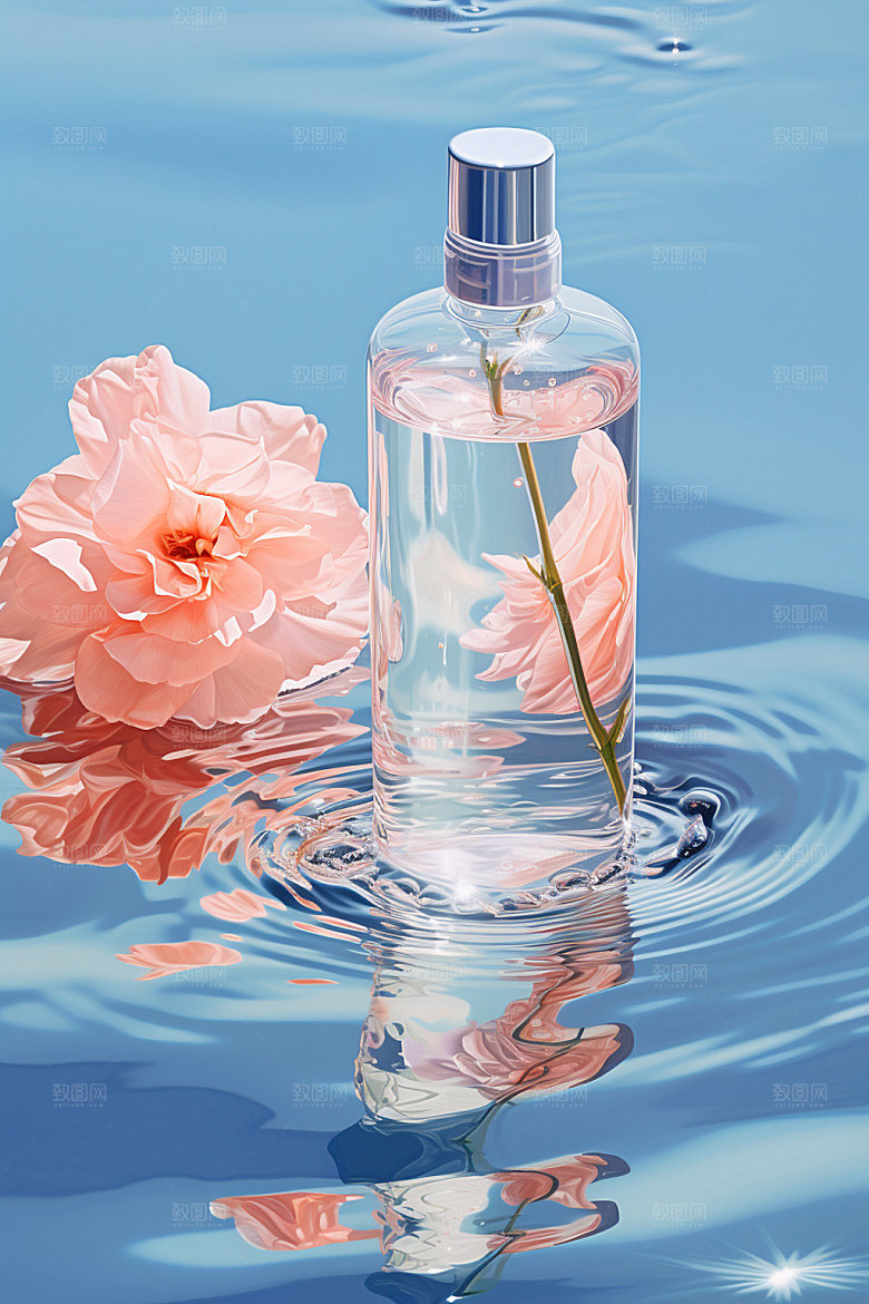 化妆品香水水润摄影图