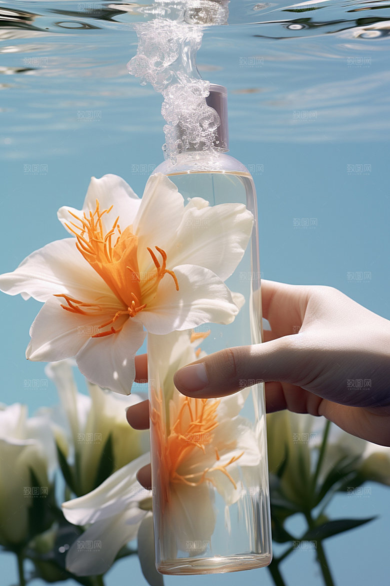 化妆品水润精致摄影图