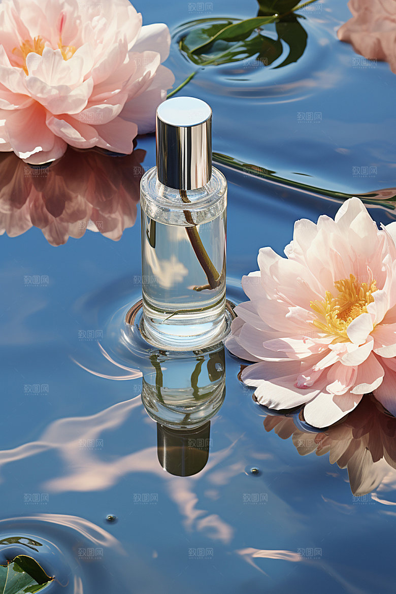 化妆品唯美香水摄影图