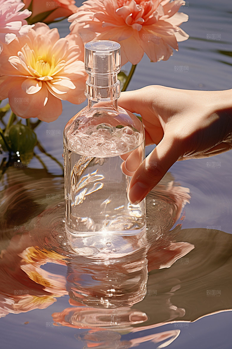化妆品唯美水润摄影图