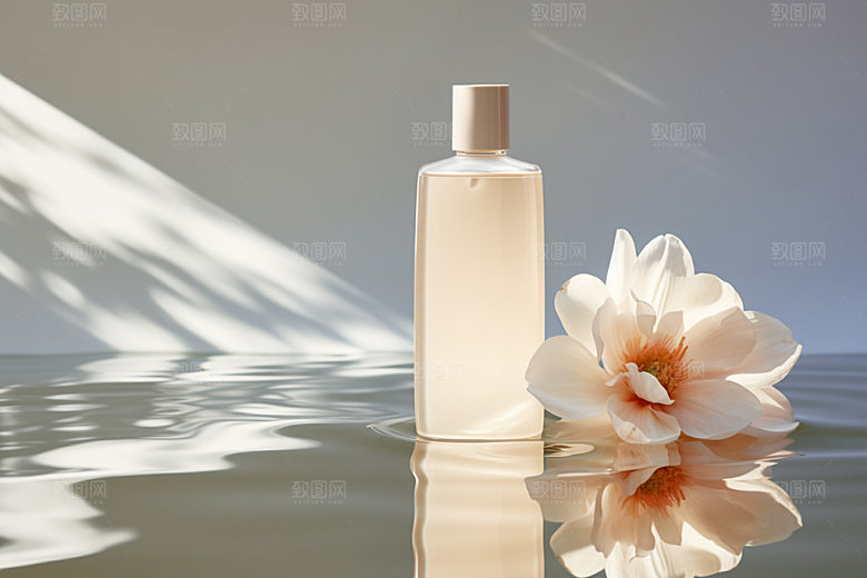 化妆品唯美柔肤水摄影图