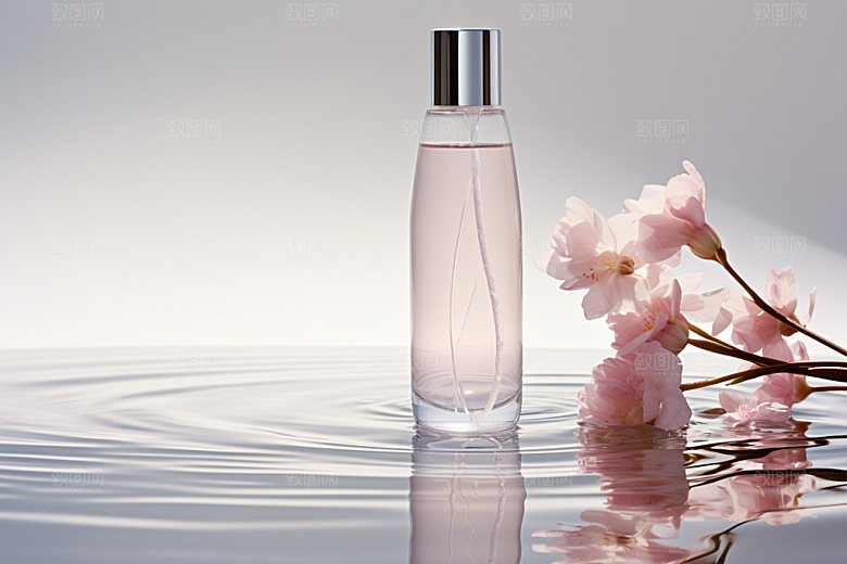 化妆品唯美水润摄影图