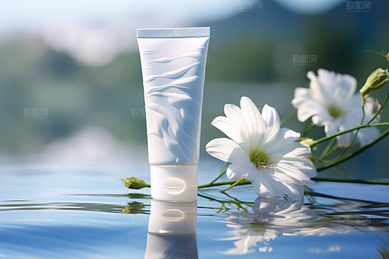 化妆品香水水润摄影图