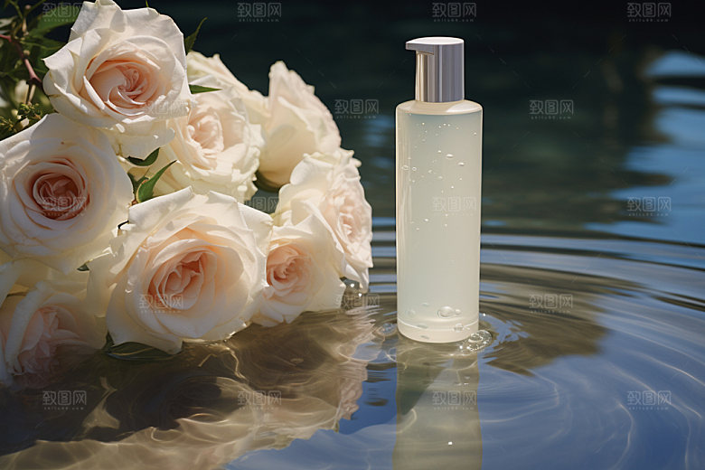 化妆品唯美香水摄影图