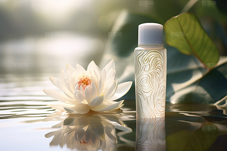 化妆品唯美水润摄影图