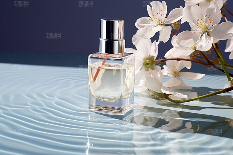 化妆品水润柔肤水摄影图