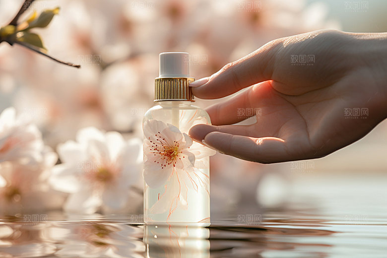 化妆品水润护肤品摄影图