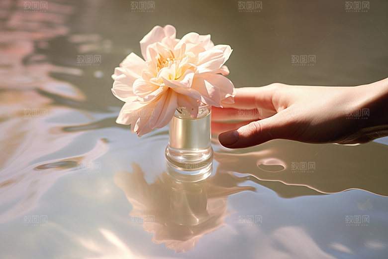 化妆品柔肤水护肤品摄影图